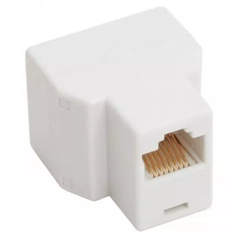 Adaptor 8p8c ISDN RJ45 mama la 2x RJ45 mama alb Goobay