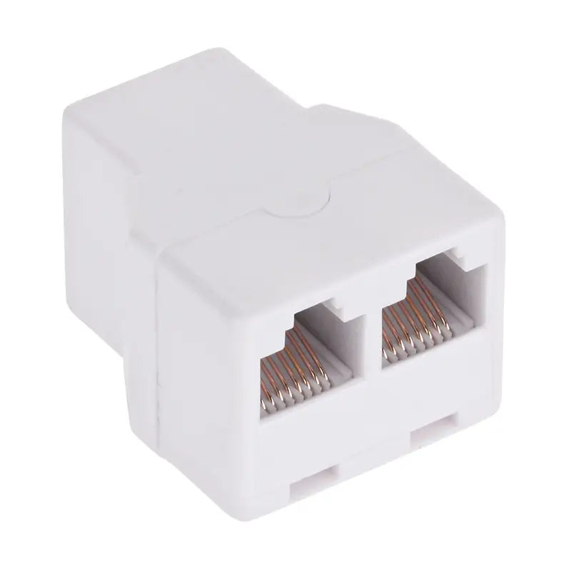Adaptor RJ45 8P8C mama - 2x RJ45 8P8C mama alba TEL0022-2