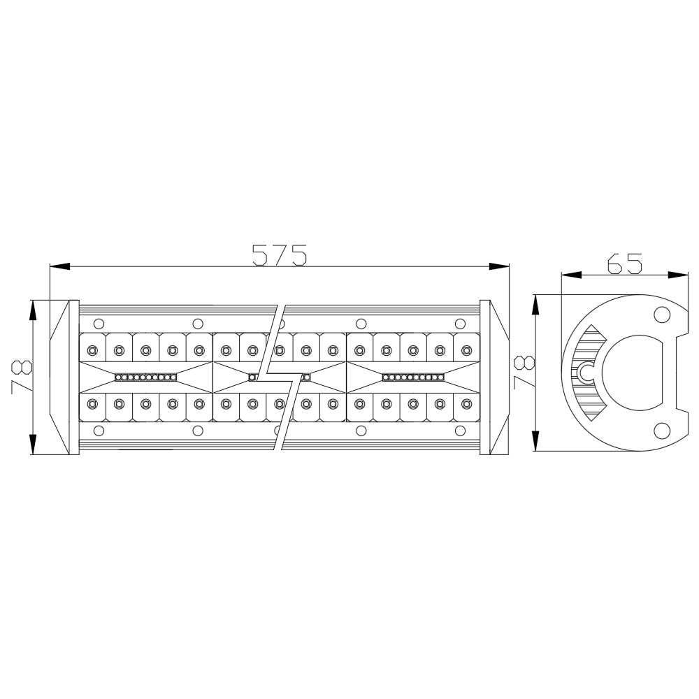 Bara LED Auto Off Road 160W 160 SMD LED 16800lm 12-32V 575x78x65mm CLL004 Carguard