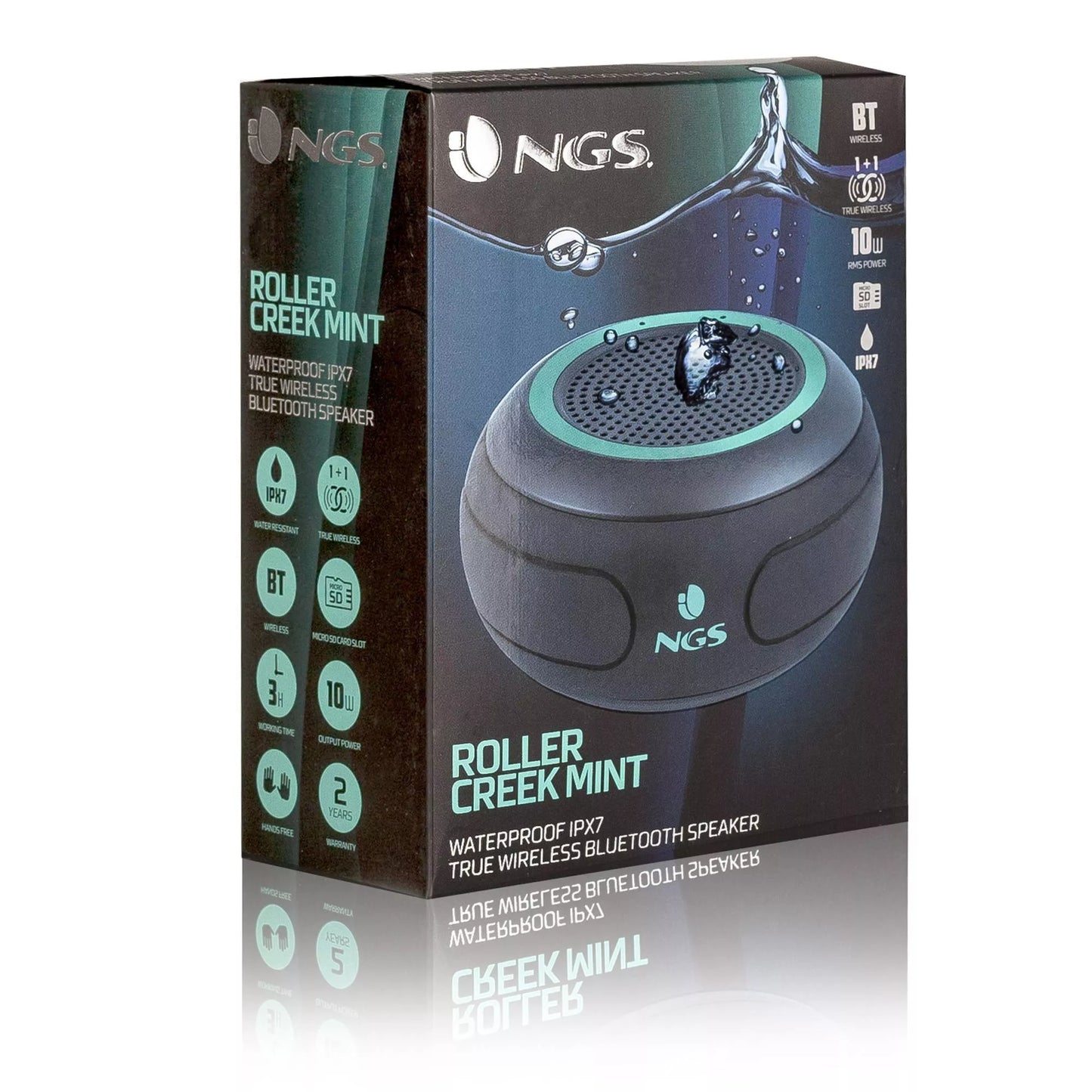 Boxa portabila cu Bluetooth rezistenta la apa mint Roller NGS (Resigilat)