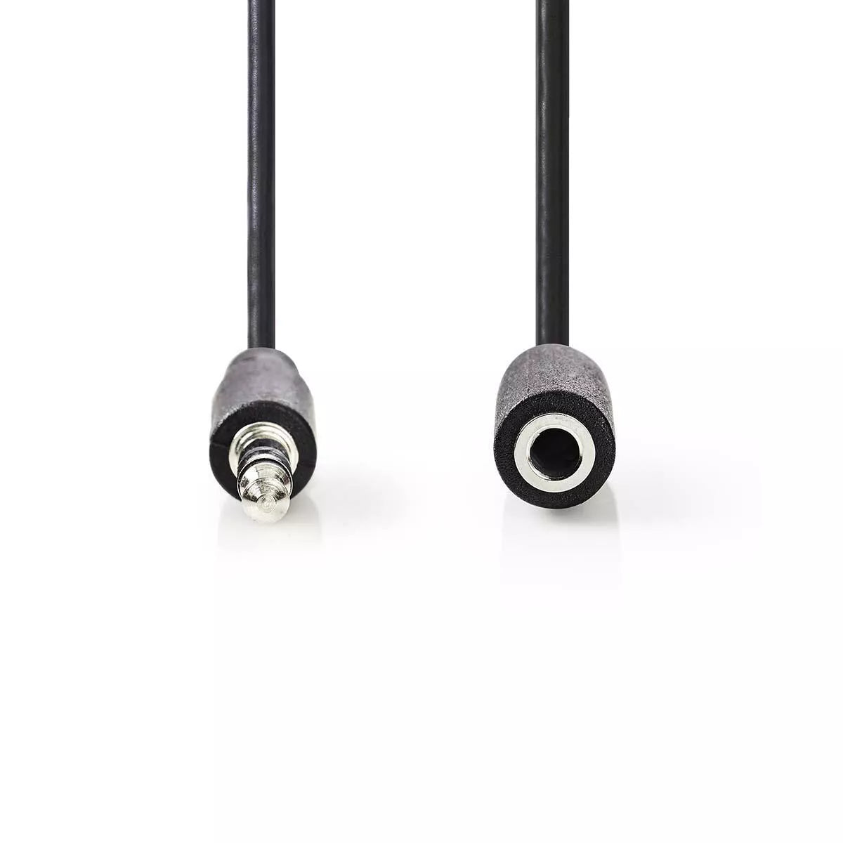 Cablu audio Jack Stereo 3.5 mm tata - 3.5 mm mama 2m negru Nedis