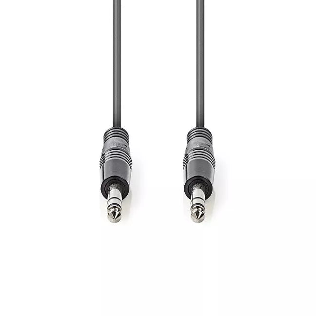 Cablu audio stereo 6.35 mm tata - 6.35 mm tata 5m gri NEDIS