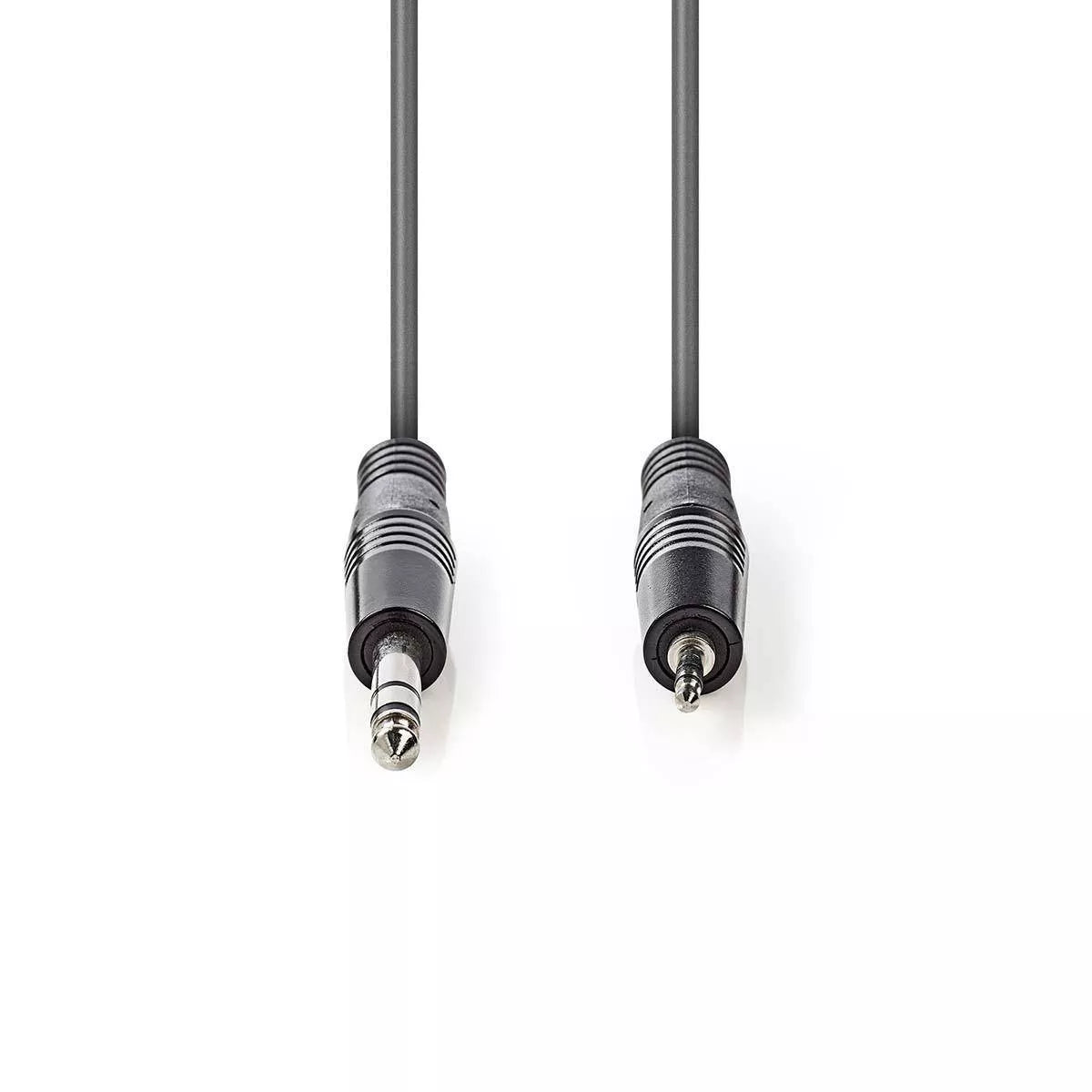 Cablu Audio Stereo Jack 6.35 mm tata - 3.5 mm tata 3m gri Nedis
