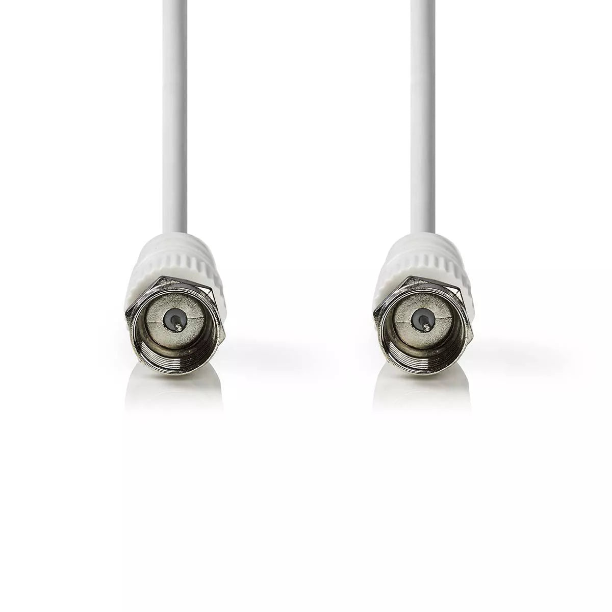 Cablu coaxial Nedis coaxial tata - coaxial mama 2m alb CSC dublu izolat