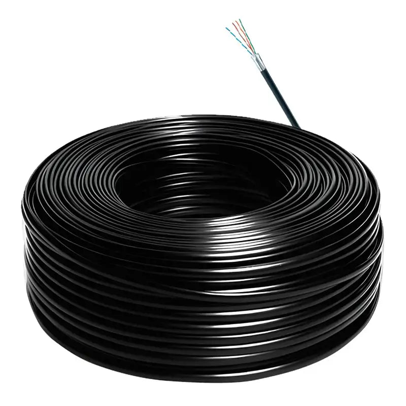 Cablu de retea exterior 10m robust Hikvision CAT5e UTP cupru 0.5mm negru DS-1LN5EO-UU/E-10