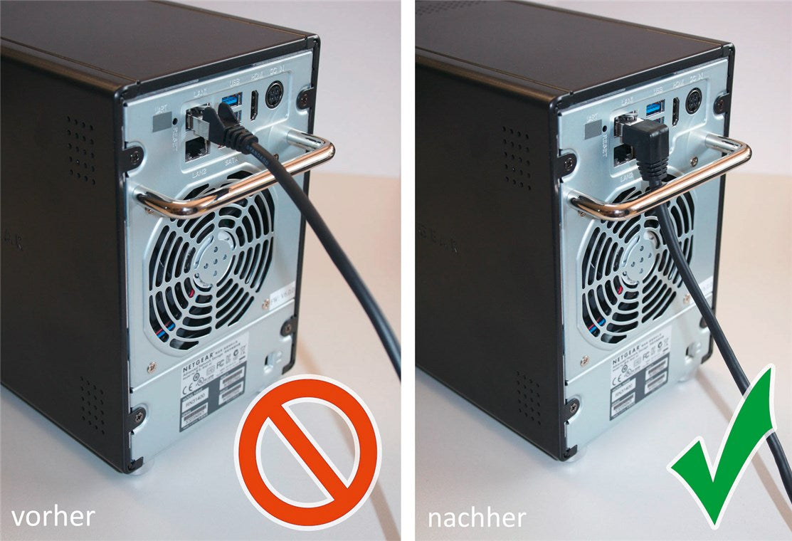 Cablu patch CAT5e FTP RJ45 90 in unghi - RJ45 drept 0.25m
100MHz alb Goobay 94176