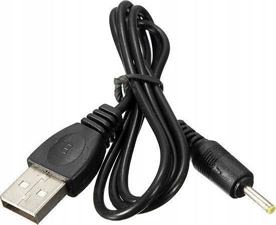 Cablu USB A mufa - DC 2.5/0.7 mufa drept negru 0.8m 5-50°C AKYGA AK-DC-02