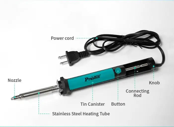 Ciocan de lipit si pompa de fludor pentru dezlipit 2in1 40W 27cm SI-211B Pro'sKit