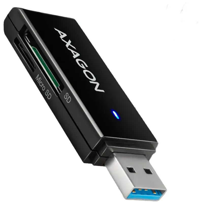 Cititor carduri AXAGON CRE-S2N USB 3.2 tip-A slim la SD /microSD