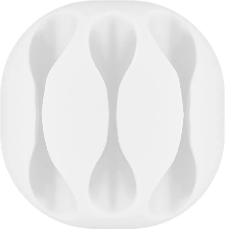 Cleme pentru gestionarea cablurilor cu 3 sloturi Goobay set 4buc alb