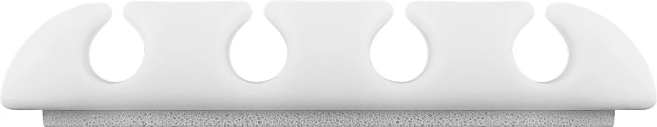 Cleme pentru gestionarea cablurilor cu 4 sloturi Goobay set 2buc alb