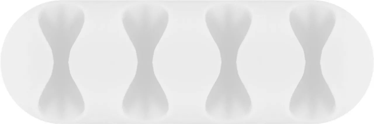 Cleme pentru gestionarea cablurilor cu 4 sloturi Goobay set 2buc alb