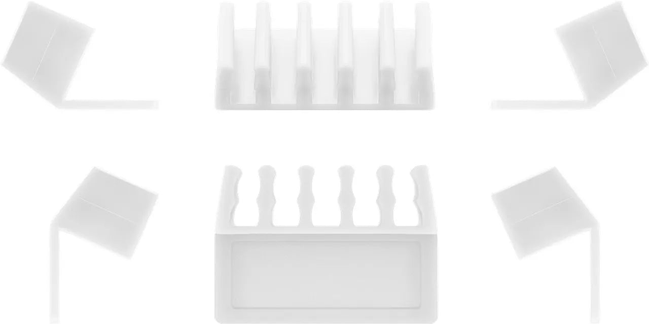Cleme pentru gestionarea cablurilor cu 5 sloturi Goobay set 2buc alb