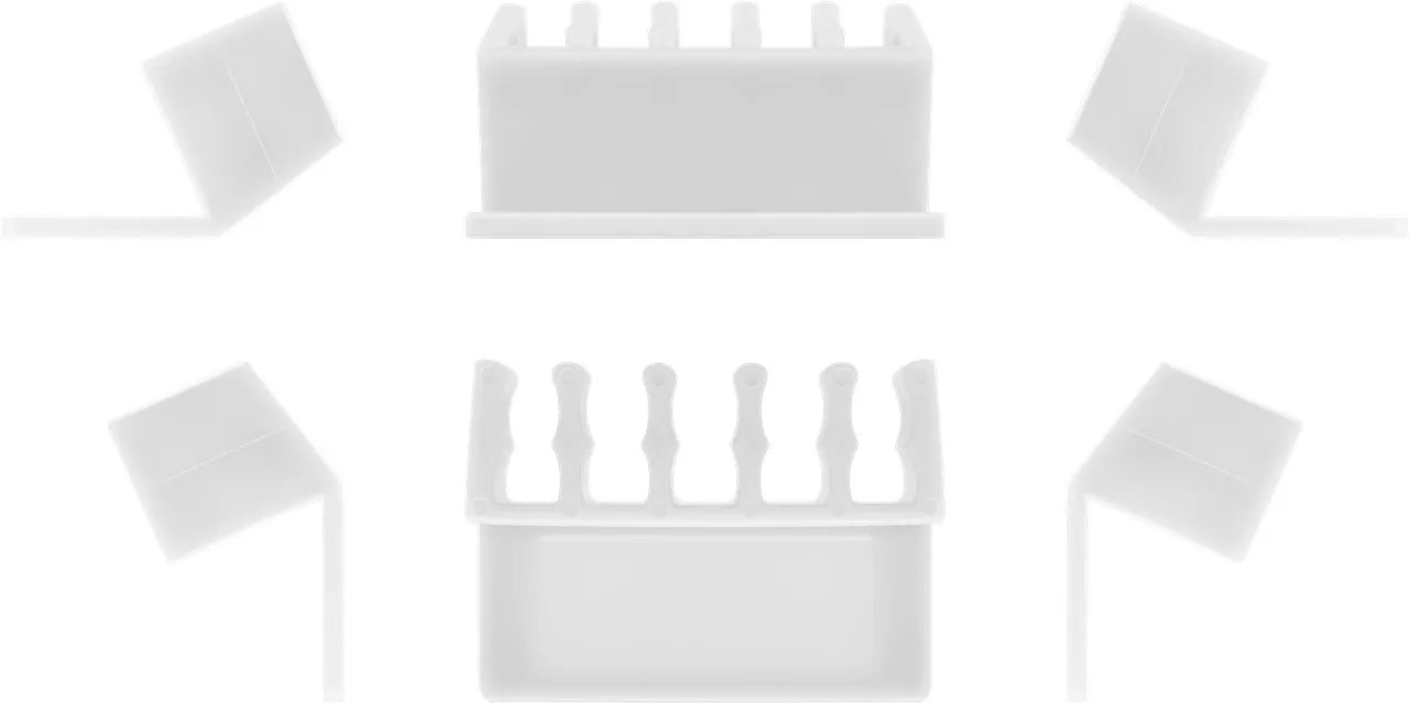 Cleme pentru gestionarea cablurilor cu 5 sloturi Goobay set 2buc alb