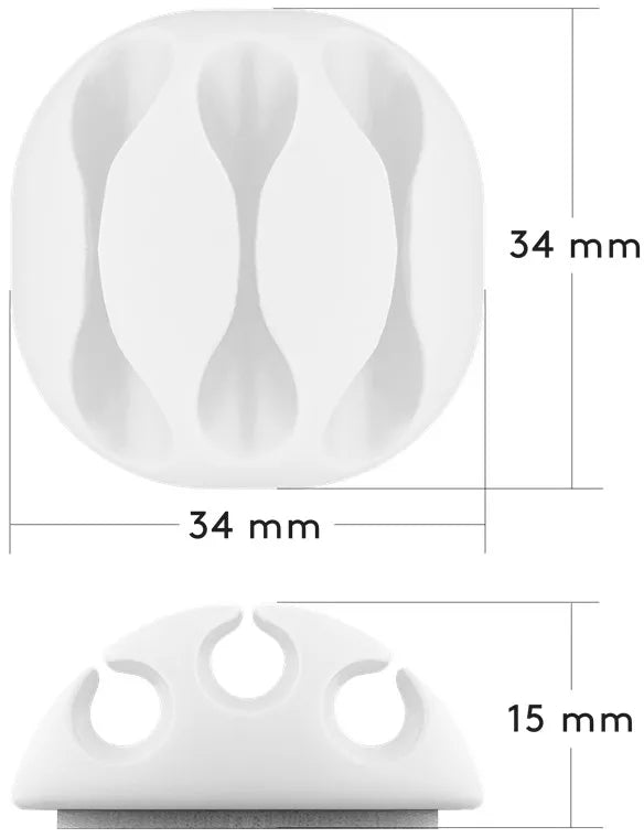 Cleme pentru gestionarea cablurilor Goobay set 5buc alb