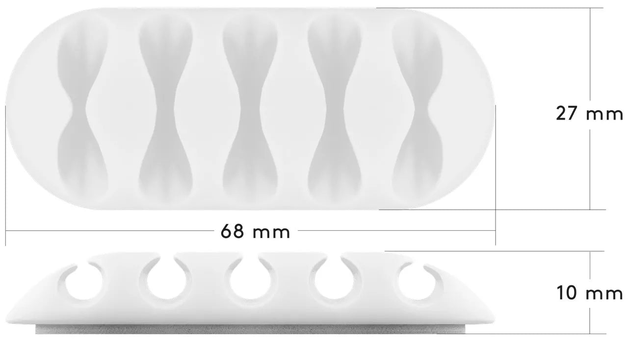 Cleme pentru gestionarea cablurilor Goobay set 5buc alb