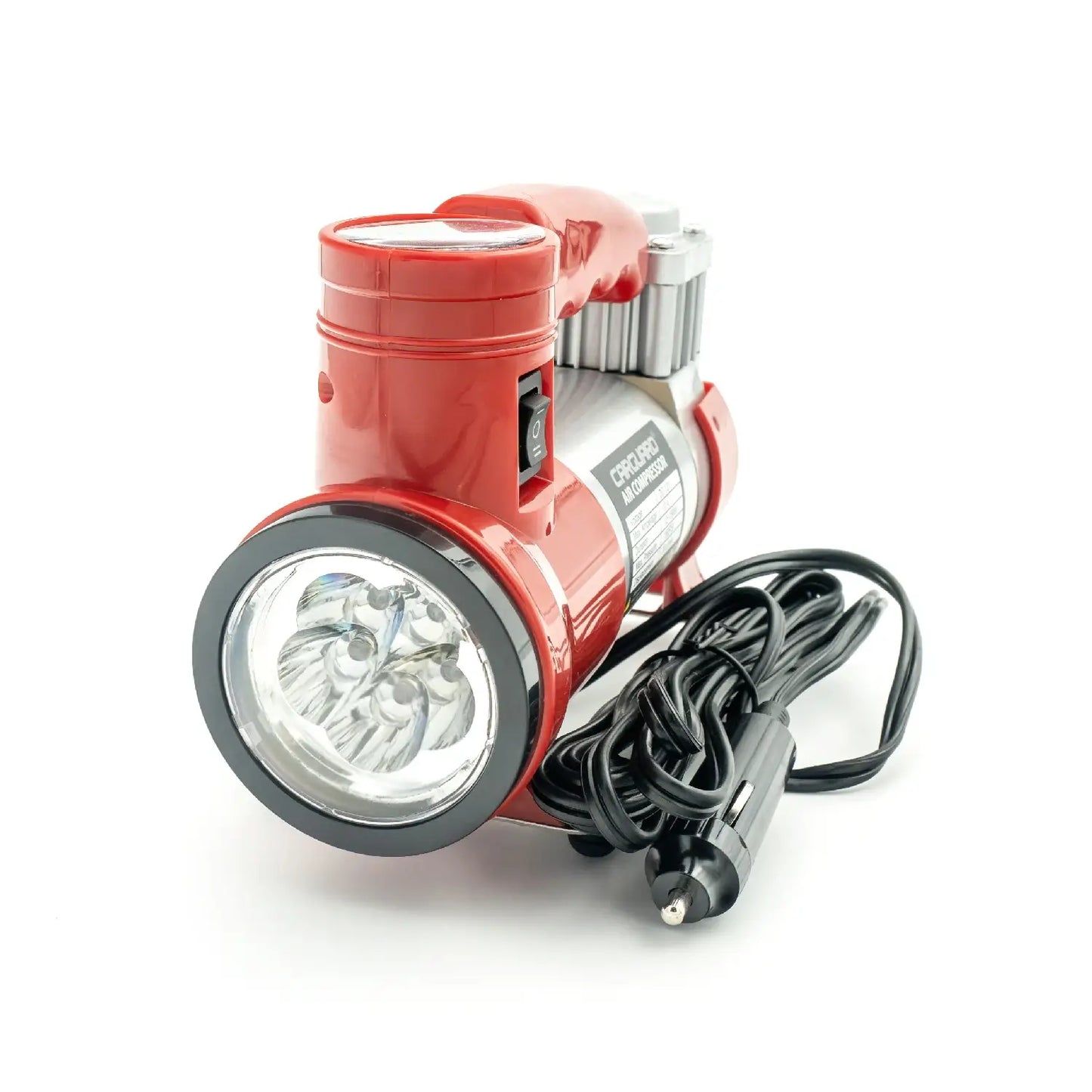 Compresor auto 12V Carguard COM001 30L/min 150PSI carcasa metal +LED frontal