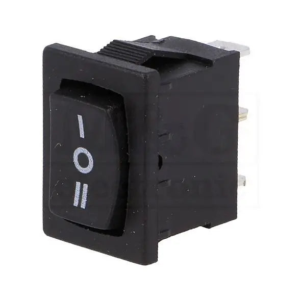 Comutator fara retinere 3 pozitii (ON)-OFF-(ON) 3A /250VAC 18.8x12.9x13.4mm negru NINIGI RSM1232C0BK