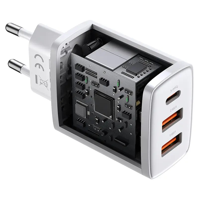 Incarcator retea 100-240V - 2x USB QC3.0 1x USB-C PD 3.0 30W BASEUS CCXJ-E02