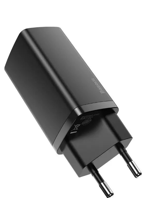 Incarcator retea Baseus GaN2 Lite Quick Charge 65W 1x USB 5V/3A 1x USB Type-C 5V/3A negru CCGAN2L-B01