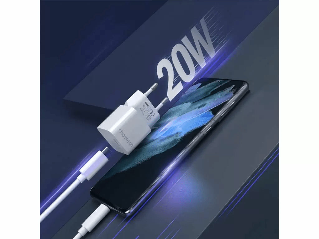 Incarcator retea Choetech 1x USB TYPE C PD 20W alb PD5010-EU-WH