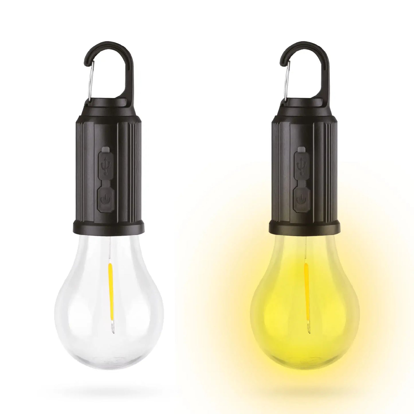 Lampa solara suspendata forma bec LED 5W 100lm +USB-C 400mAh PHENOM 18585