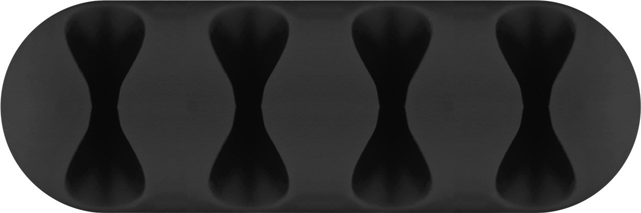 Organizator cabluri 4 sloturi negru set 2buc Goobay 70406