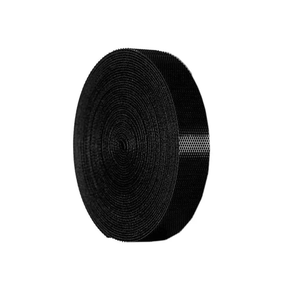 Organizator de cabluri Banda Velcro Well 3m x 1.5cm negru ORG-CABLE-T0103BK-WL