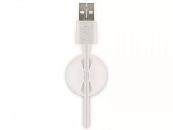 Set organizator cabluri 5 buc alb Goobay