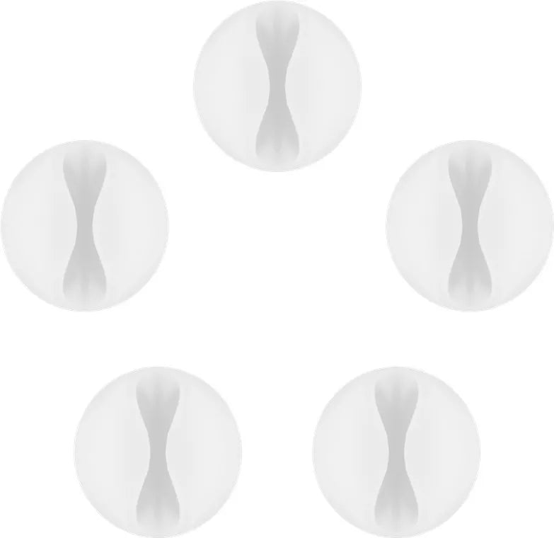 Set organizator cabluri 5 buc alb Goobay