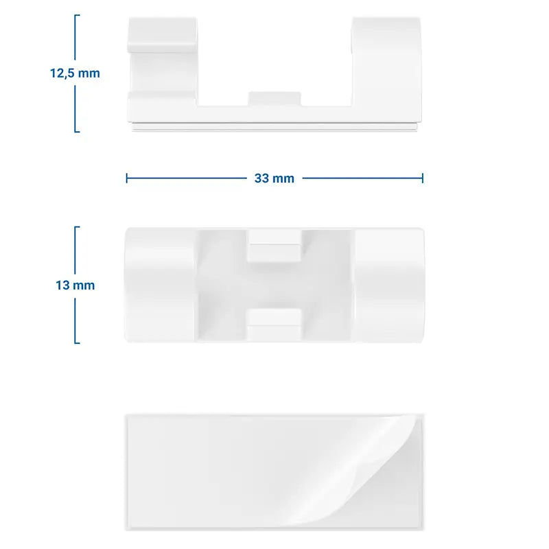 Set suporturi de cablu 20buc alb autoadezive MK5535 deleyCON