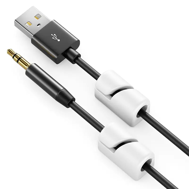 Set suporturi de cablu 4buc alb autoadezive MK5554 deleyCON