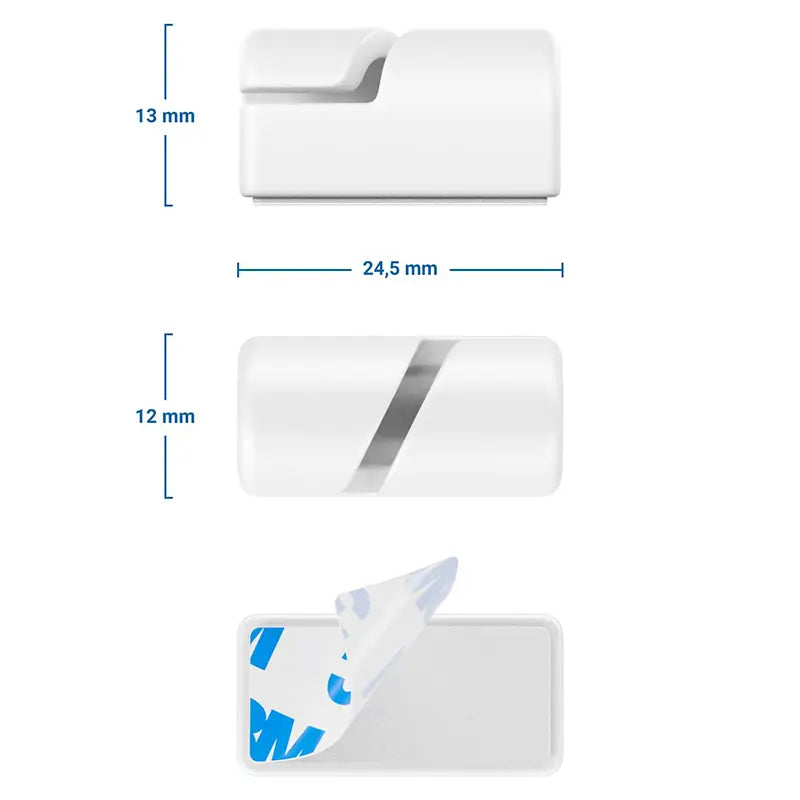 Set suporturi de cablu 4buc alb autoadezive MK5554 deleyCON