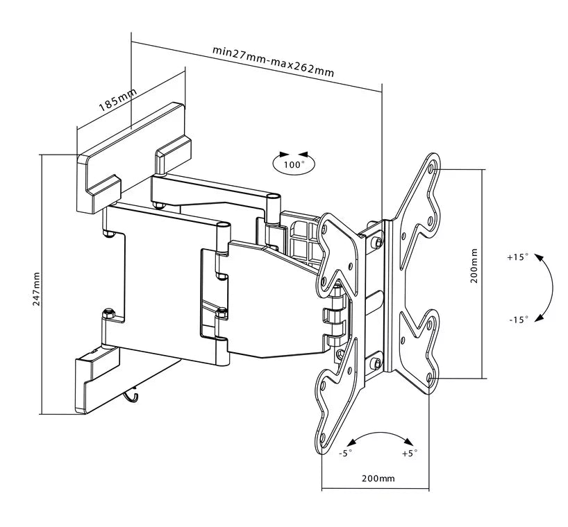 Suport universal pt LCD 17-42 inch max 30kg Goobay