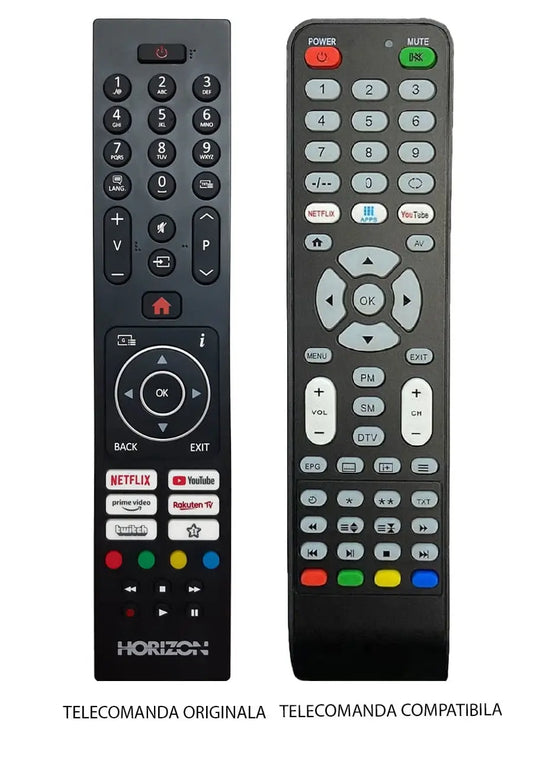 Telecomanda inlocuitoare compatibila pentru TV Horizon 32HL6330F/B (337-1/COMP)