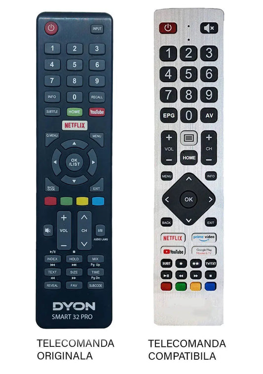 Telecomanda inlocuitoare compatibila televizor DYON MOVIE SMART 32 PRO (692-1)