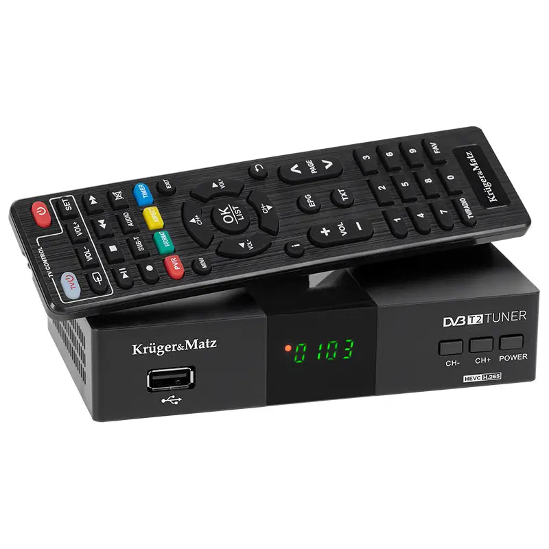 Tuner DVB-T2 DVB-T H.265 HEVC Kruger&Matz KM0550D