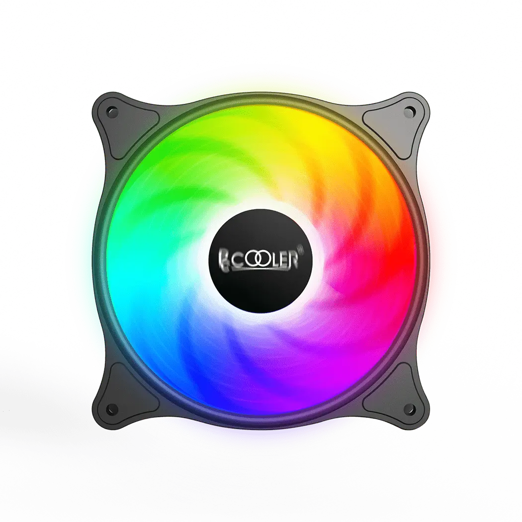 Ventilator PCCOOLER FX1203-BKRN1-GL 120x120x25 mm 12V 0.18A 1200RPM RGB LED 3-pin Hydro Bearing fixed LED RGB