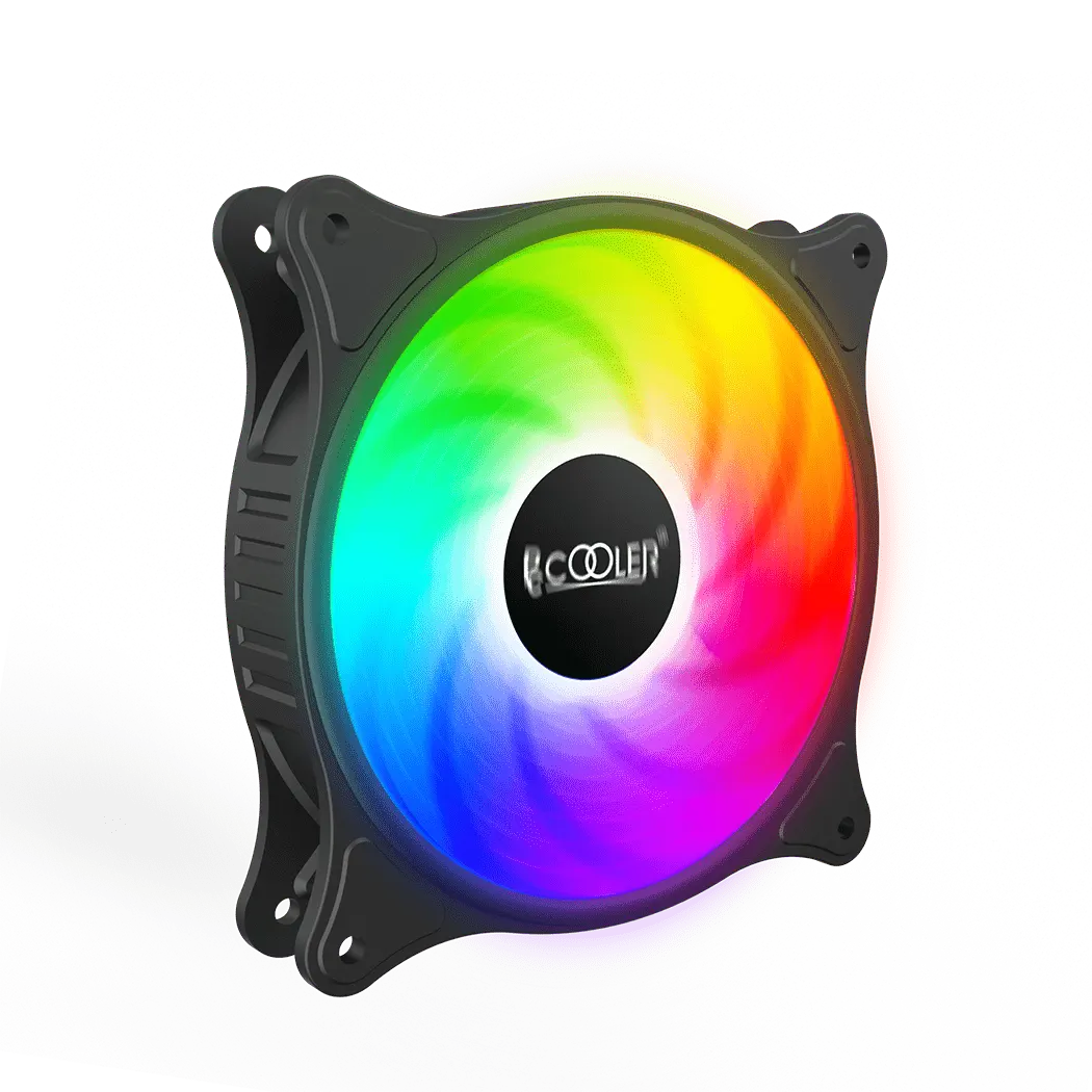 Ventilator PCCOOLER FX1203-BKRN1-GL 120x120x25 mm 12V 0.18A 1200RPM RGB LED 3-pin Hydro Bearing fixed LED RGB