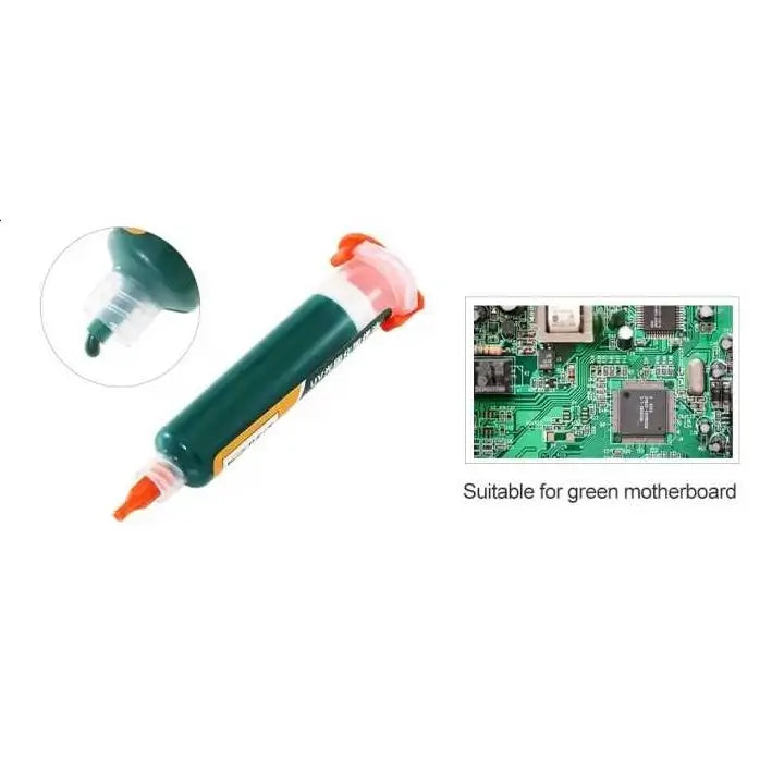 Vopsea verde /masca protectie lipire PCB fotosensibila UV 10ml BST-UVH900-GR