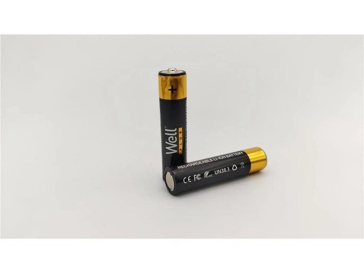 Acumulator AAA R3 Li-ion 10440 1.5V 400mAh 600mWh cu incarcare 5V USB-C 2buc/blister Well ACCU-10440/40C-BL2-WL