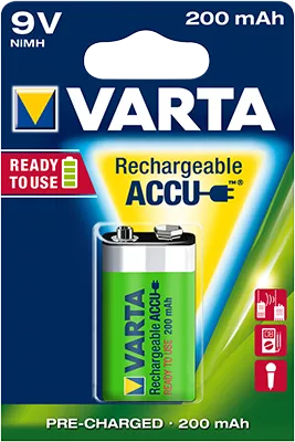 Acumulator Ni-MH Varta 9V 200mAh Ready to use