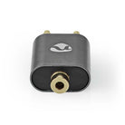 Adaptor audio PROFESIONAL stereo 2x RCA tata - Jack 3.5 mm mama Fabritallic Nedis gri metal CATB22255AL