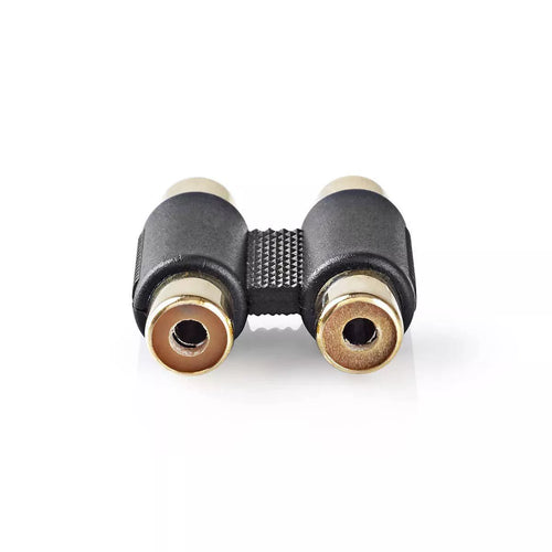 Adaptor audio stereo 2x RCA mama - 2x RCA mama aurit 1buc Nedis