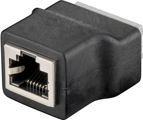 Adaptor bloc terminal cu 8 pini clema la RJ45 mama 8P8C Goobay 76737
