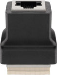 Adaptor bloc terminal cu 8 pini clema la RJ45 mama 8P8C Goobay 76737