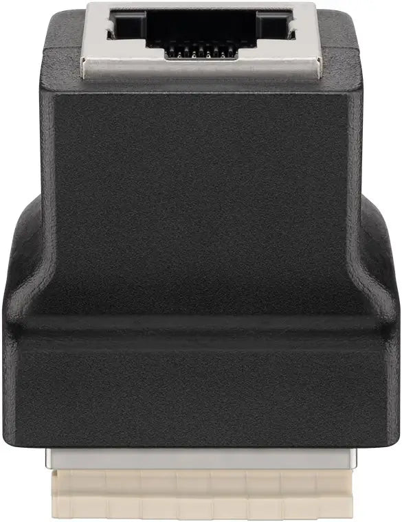 Adaptor bloc terminal cu 8 pini clema la RJ45 mama 8P8C Goobay 76737