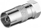 Adaptor coaxial TV mama - F tata din cupru Goobay