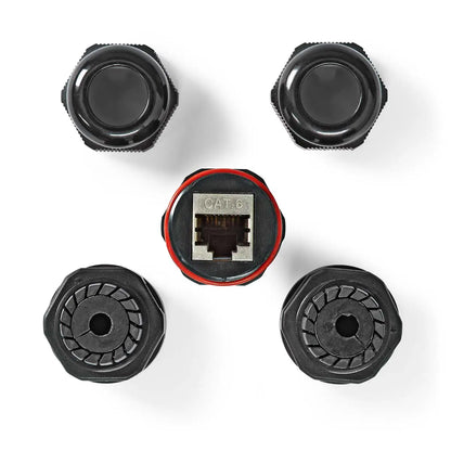 Adaptor cuplaj de exterior Cat6 RJ45 mama-mama FTP Nedis CCGB89850BK