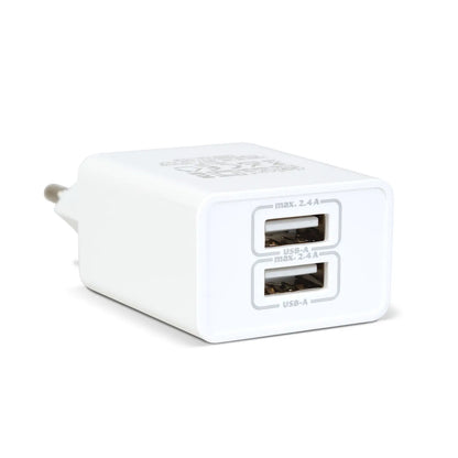 Adaptor de incarcare 2x USB 5V 2.4A alb delight 55039-2WH